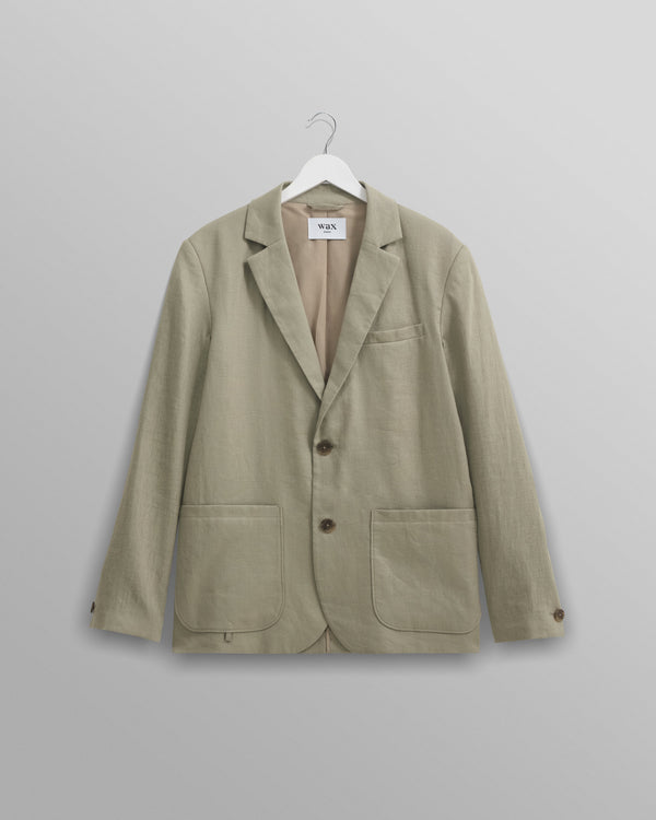 wax london Fintry Blazer Pale Green Linen