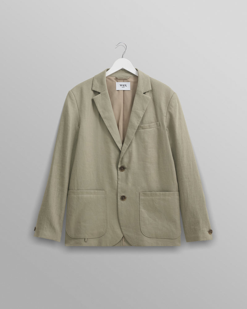 wax london Fintry Blazer Pale Green Linen