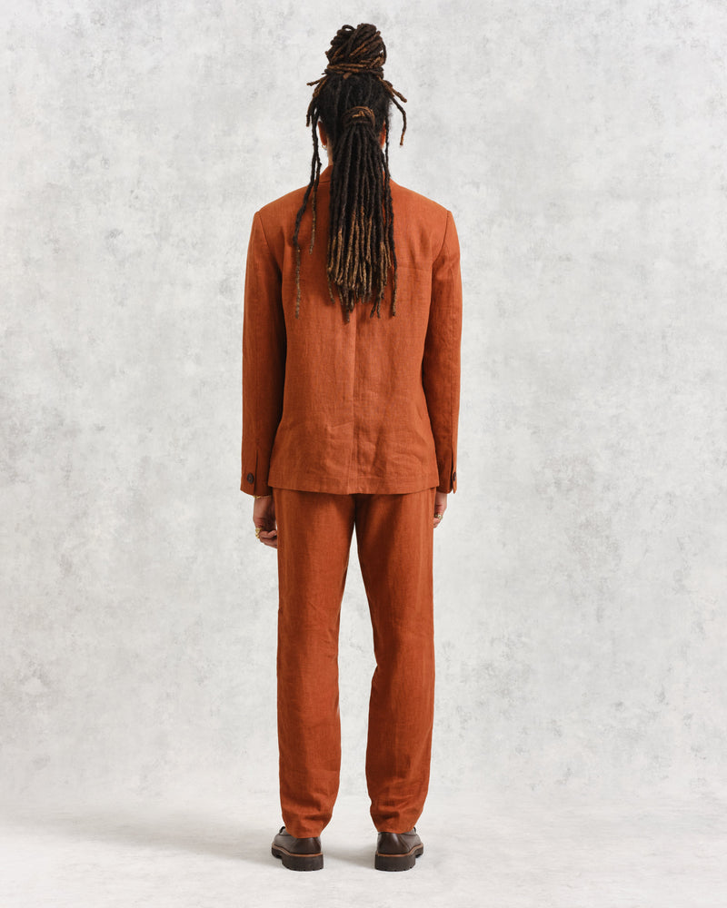 wax london Fintry Blazer Rust Linen