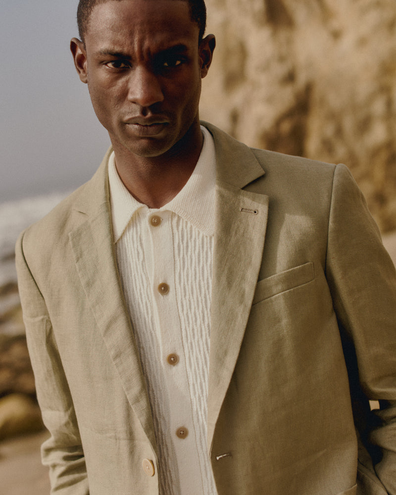 Fintry - Khaki Linen Blazer