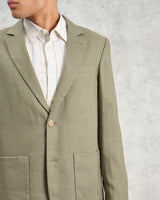 wax london Fintry - Khaki Linen Blazer