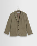 Fintry - Khaki Linen Single-Breasted Blazer