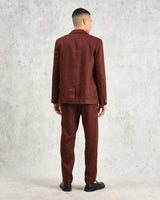 wax london Fintry - Merlot Linen Blazer