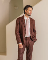wax london Fintry - Merlot Linen Blazer