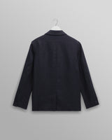 wax london Fintry - Midnight Navy Linen Blazer