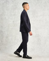 wax london Fintry - Midnight Navy Linen Blazer