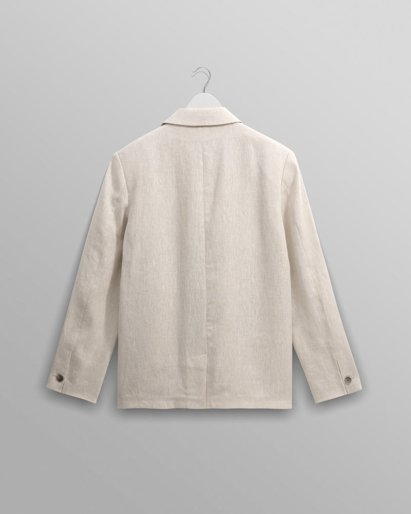 wax london Fintry - Natural Linen Blazer