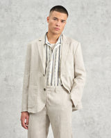 wax london Fintry - Natural Linen Blazer