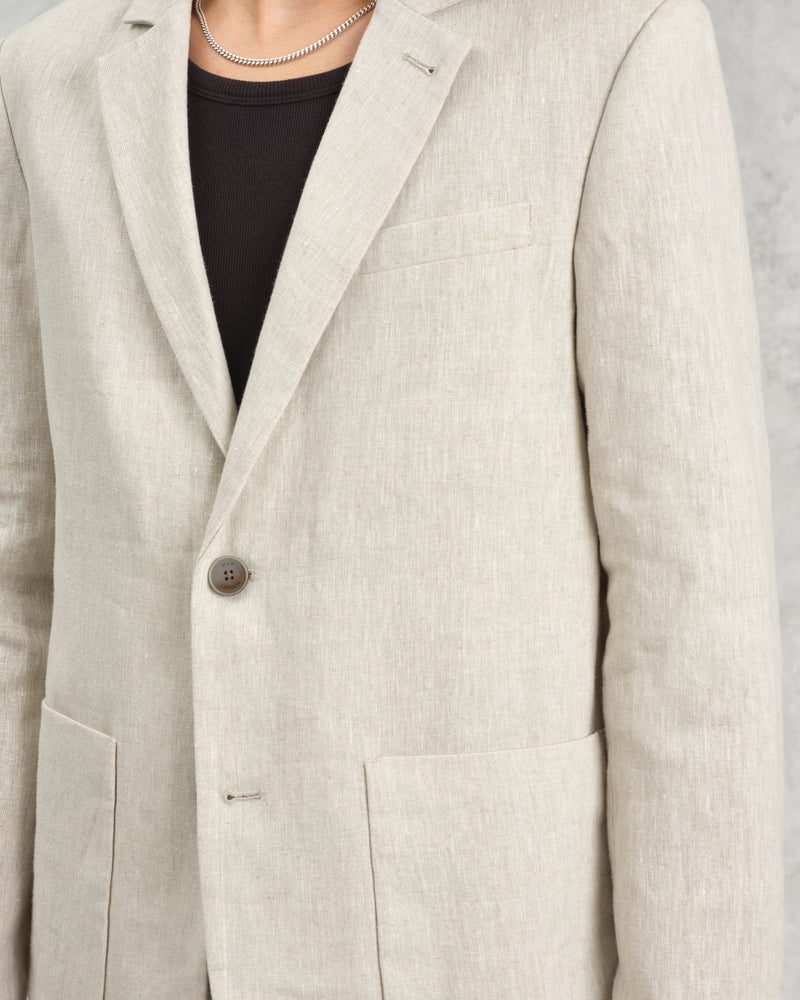 wax london Fintry - Natural Linen Blazer