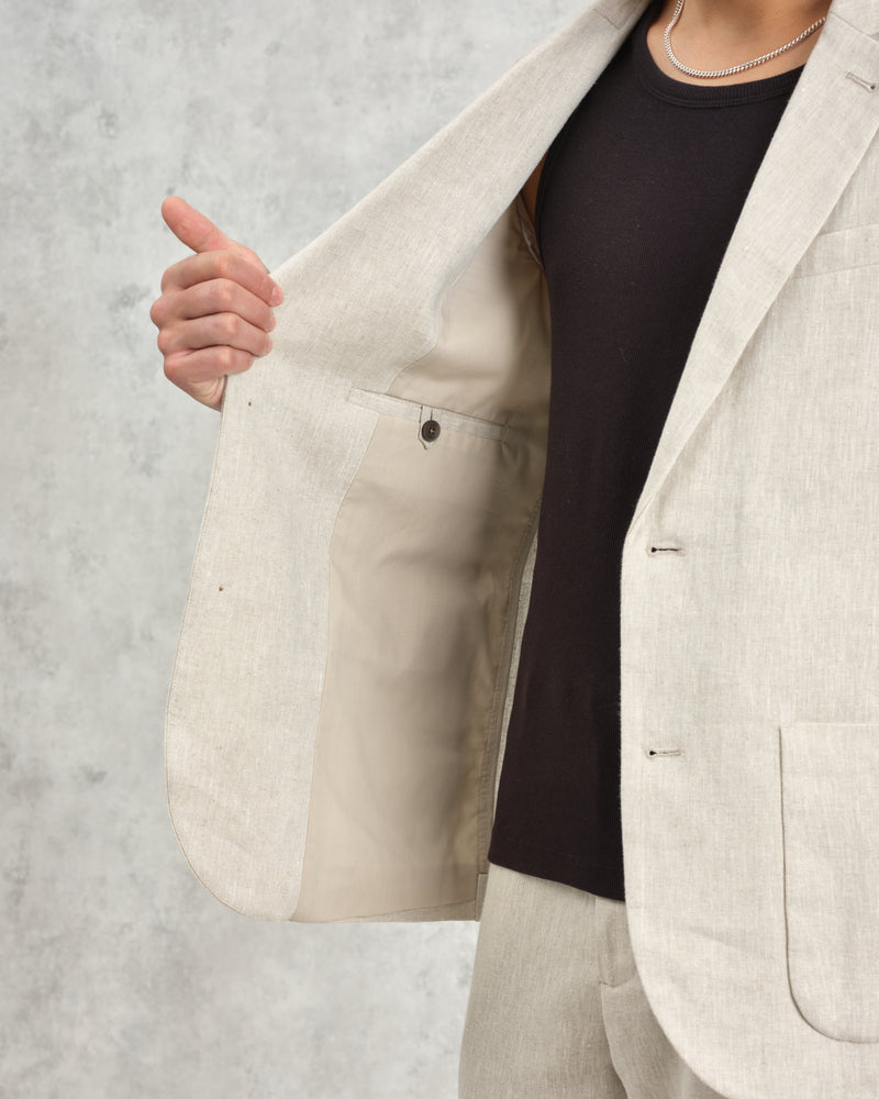 wax london Fintry - Natural Linen Blazer