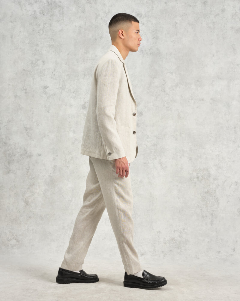 wax london Fintry - Natural Linen Blazer