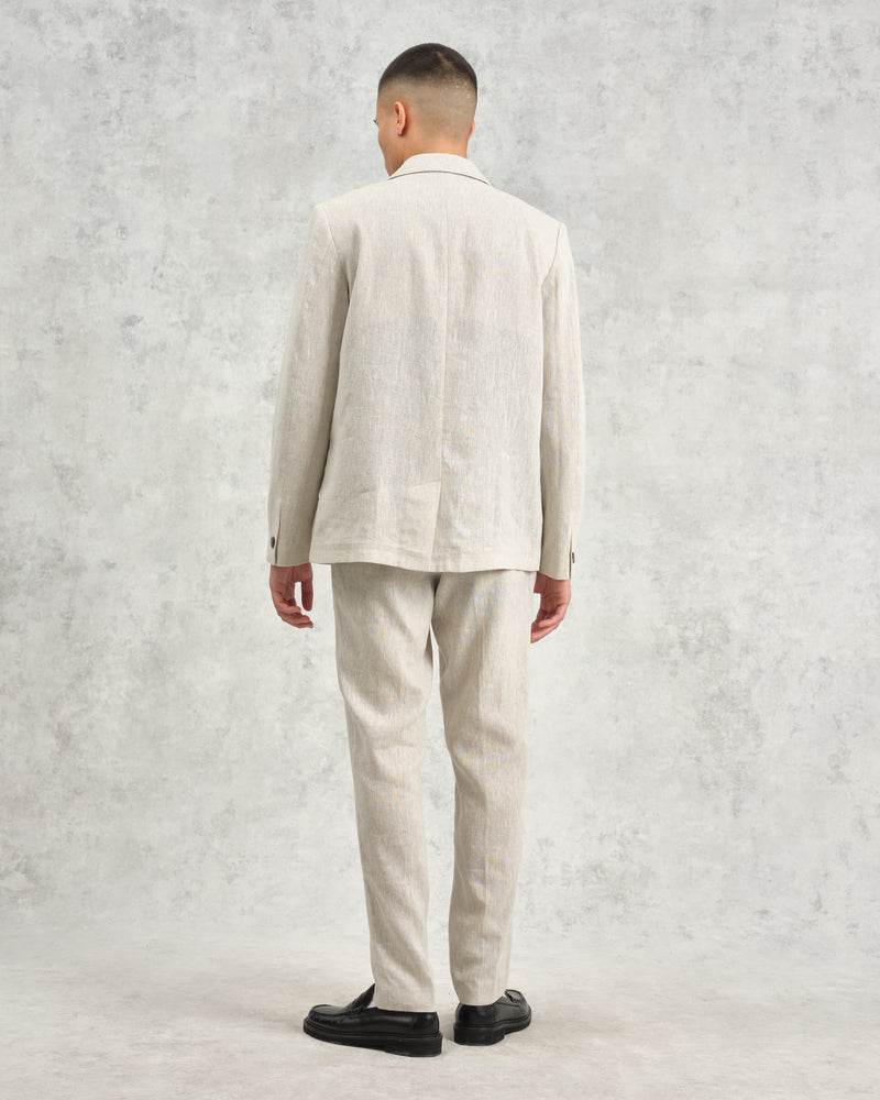 wax london Fintry - Natural Linen Blazer