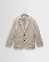 wax london men's Fintry - Natural Linen Single-Breasted Blazer