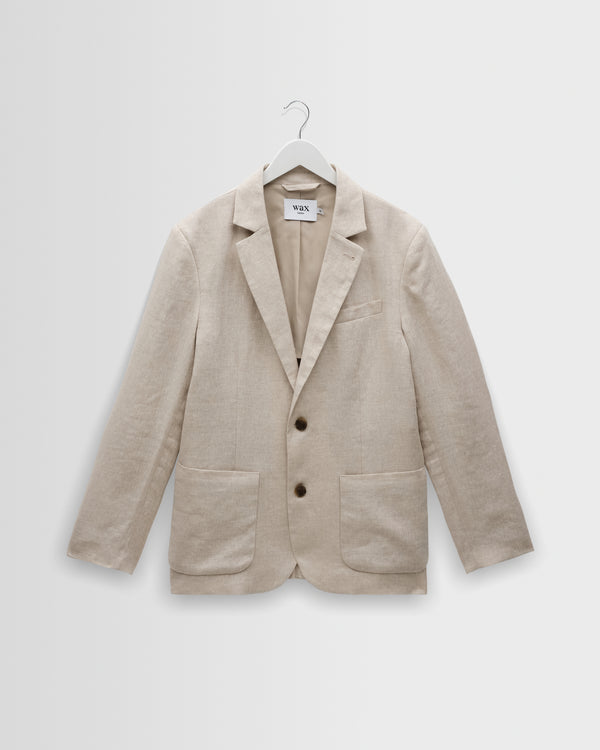 Theory luxe 25年 Lush Linen Adison Jacket Men's Natural Linen Single-Breasted Blazer | Wax London