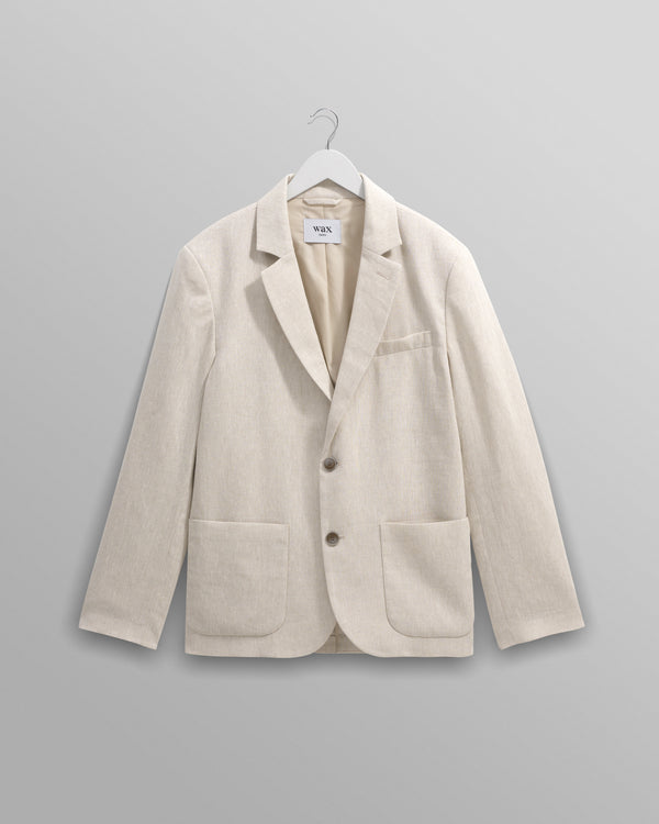 wax london men's Fintry - Natural Linen Blazer
