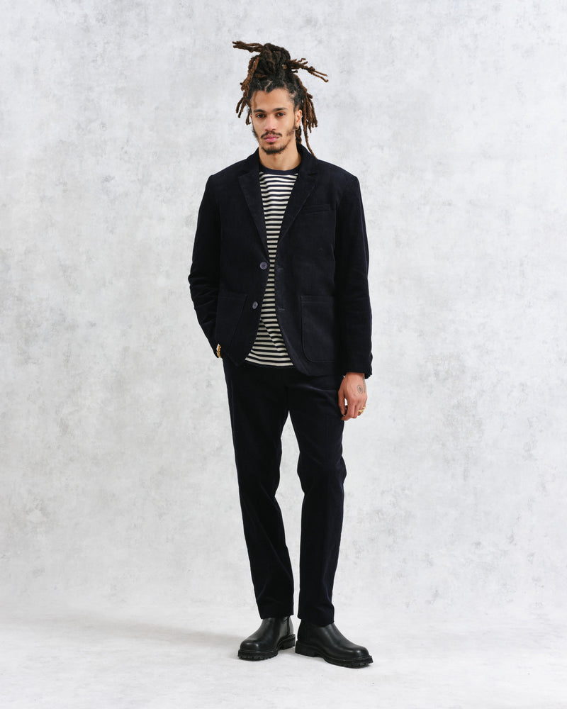 wax london Fintry - Navy Corduroy Blazer