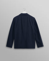 wax london men's Fintry - Navy Seersucker Blazer