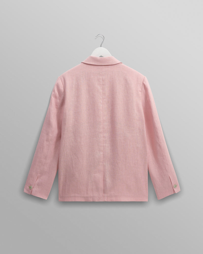 wax london Fintry - Pale Pink Linen Blazer