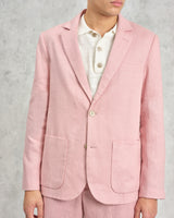 wax london Fintry - Pale Pink Linen Blazer