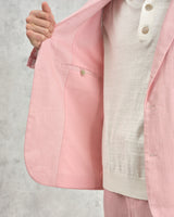 wax london Fintry - Pale Pink Linen Blazer