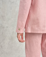 wax london Fintry - Pale Pink Linen Blazer