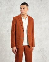 wax london Fintry - Rust Linen Blazer