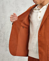 wax london Fintry - Rust Linen Blazer