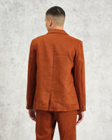 wax london Fintry - Rust Linen Blazer