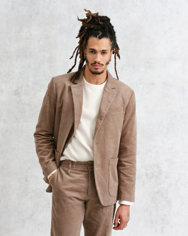 wax london Fintry - Taupe Corduroy Blazer