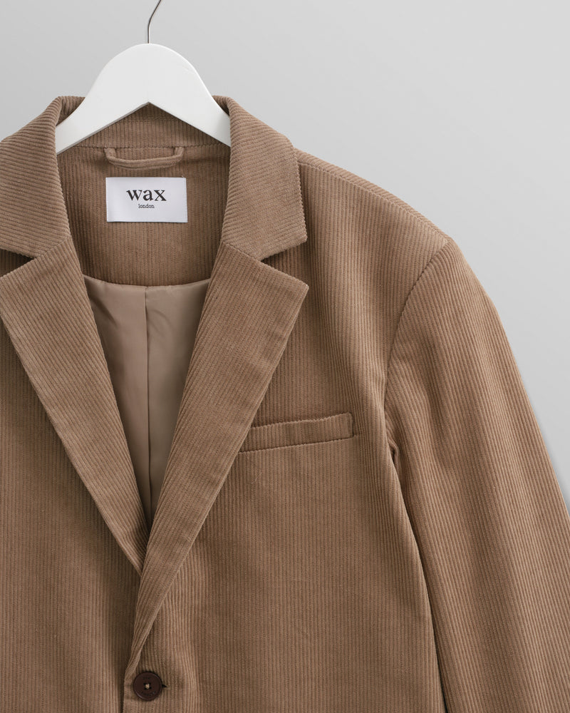 wax london Fintry - Taupe Corduroy Blazer