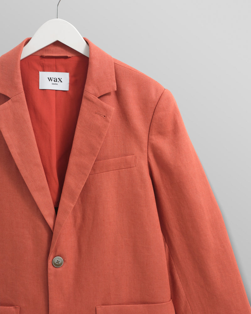 wax london Fintry - Terracotta Linen Blazer