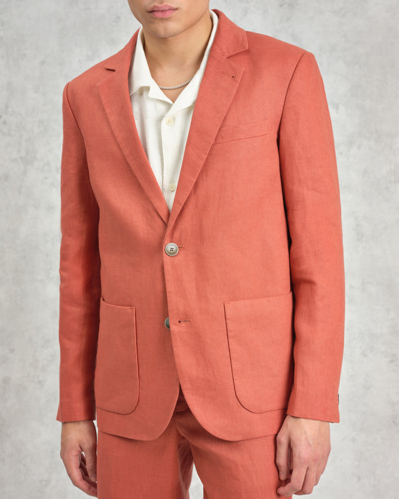 wax london Fintry - Terracotta Linen Blazer