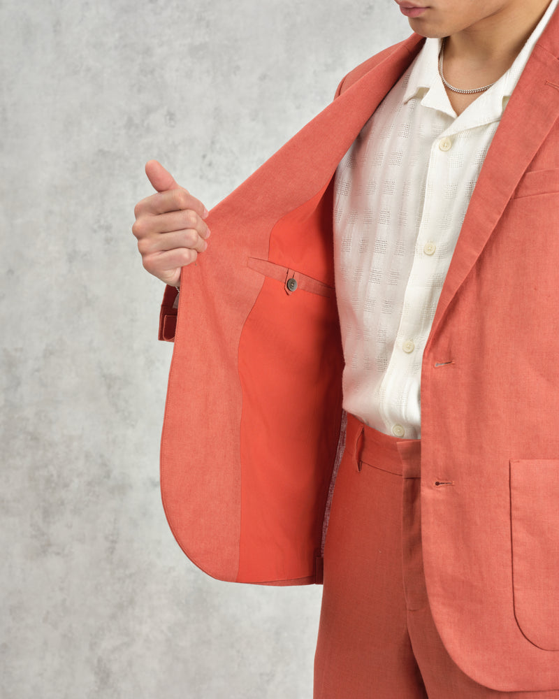 wax london Fintry - Terracotta Linen Blazer