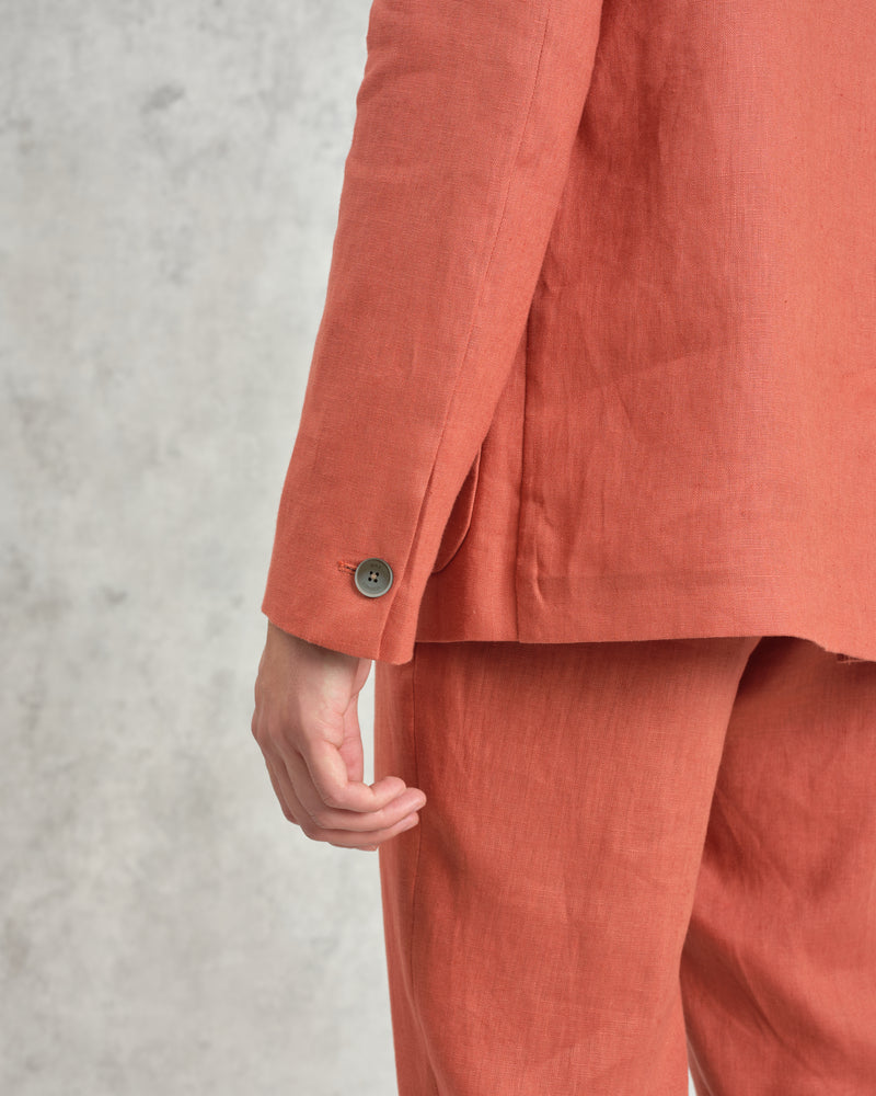 wax london Fintry - Terracotta Linen Blazer