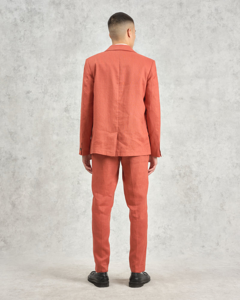 wax london Fintry - Terracotta Linen Blazer