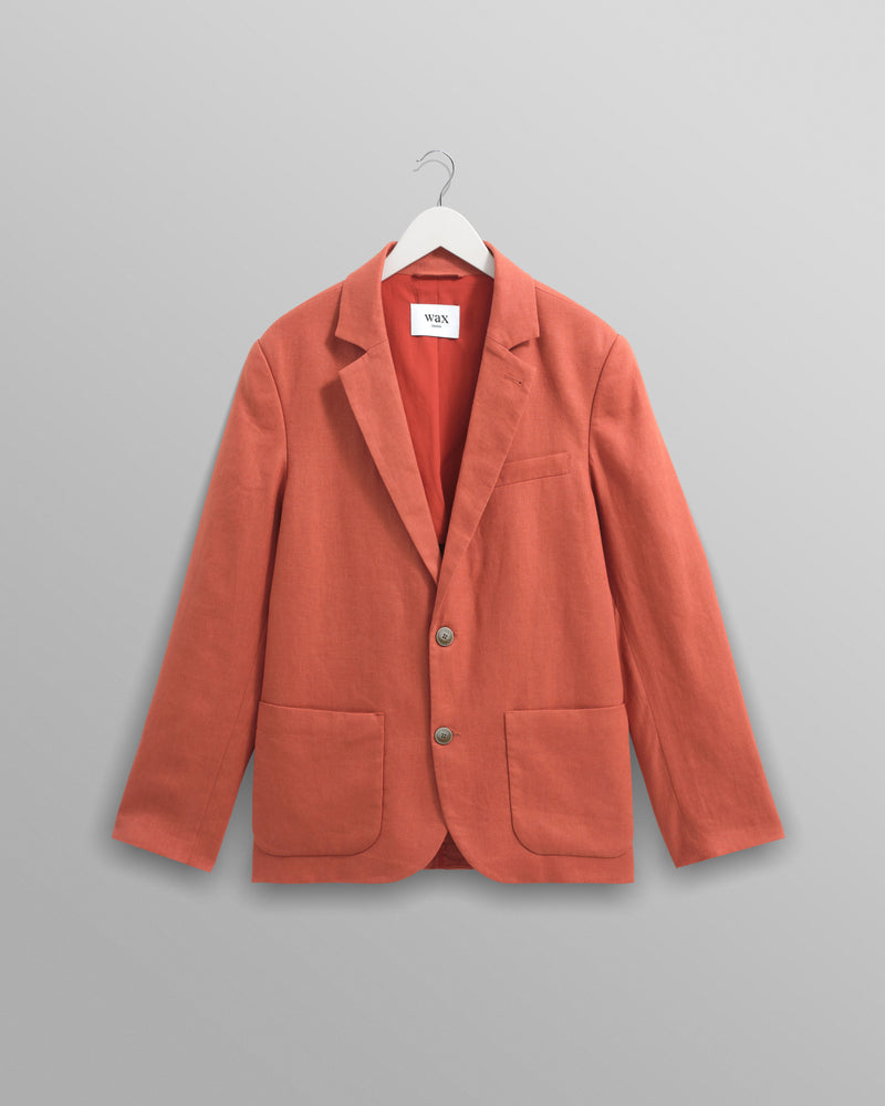 wax london Fintry - Terracotta Linen Blazer