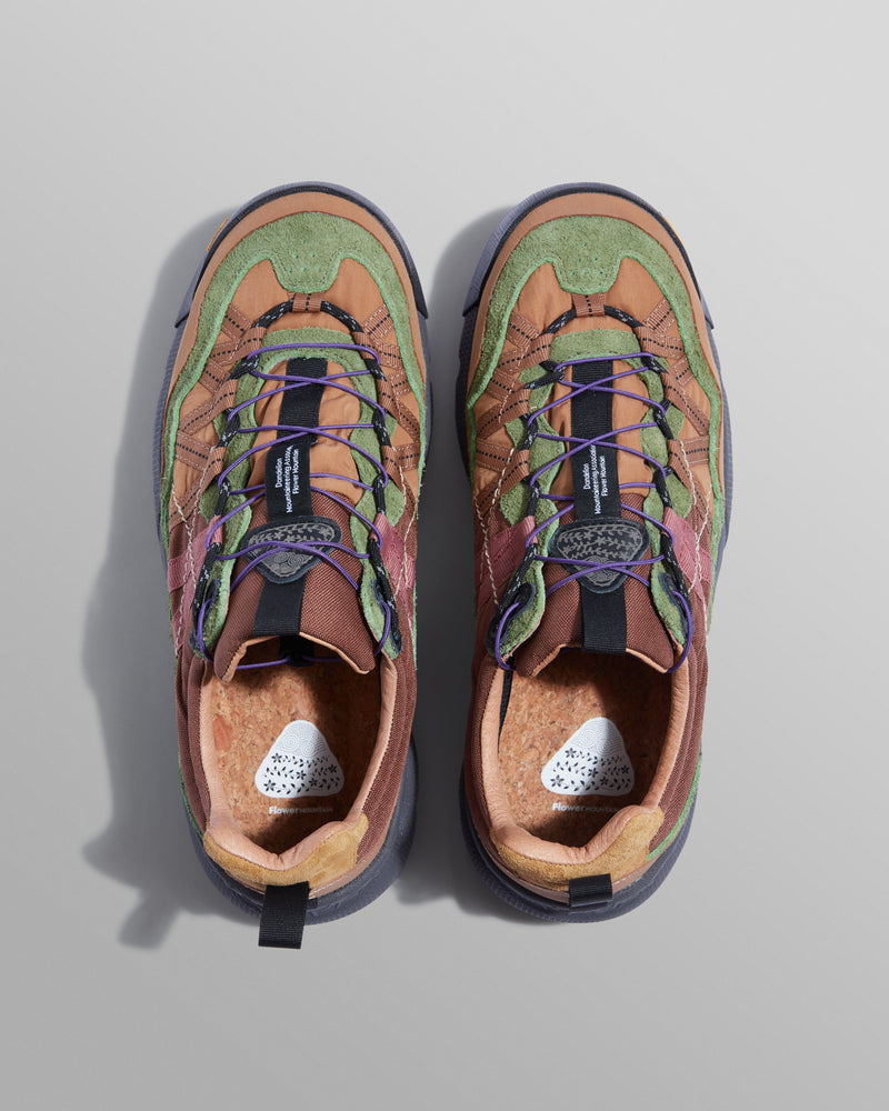 wax london Flower Mountain Trainers Taupe/Khaki/Rust