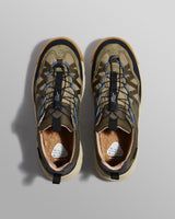 Flower Mountain - Khaki And Black Waterproof Suede And Nylon Trainers