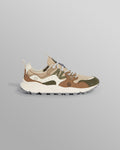 Flower Mountain YAMANO 3 - Khaki And Tan Suede And Nylon Trainers