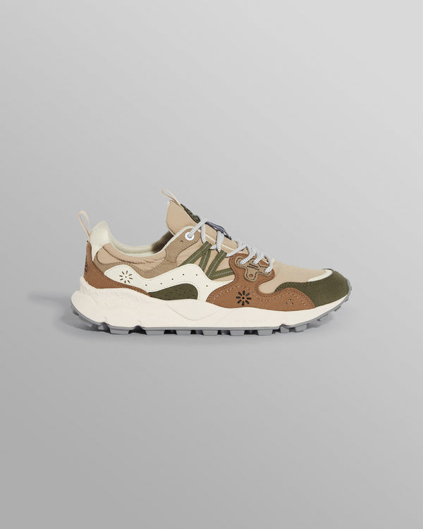 Flower Mountain - Khaki And Tan Suede And Nylon Trainers