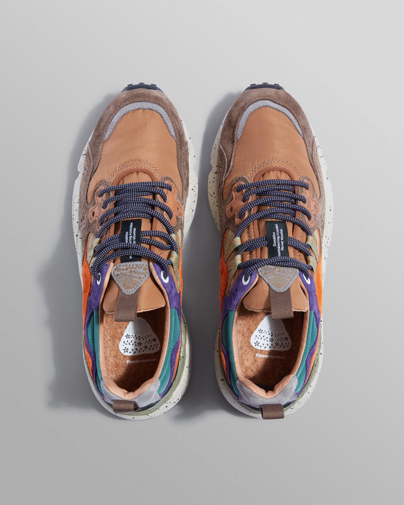 wax london Flower Mountain - Multicolour Suede And Technical Fabric Trainers