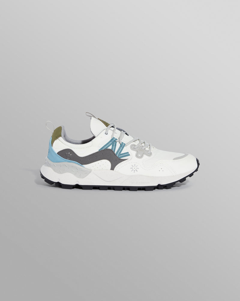 Flower Mountain - White And Grey Suede And Nylon Trainers