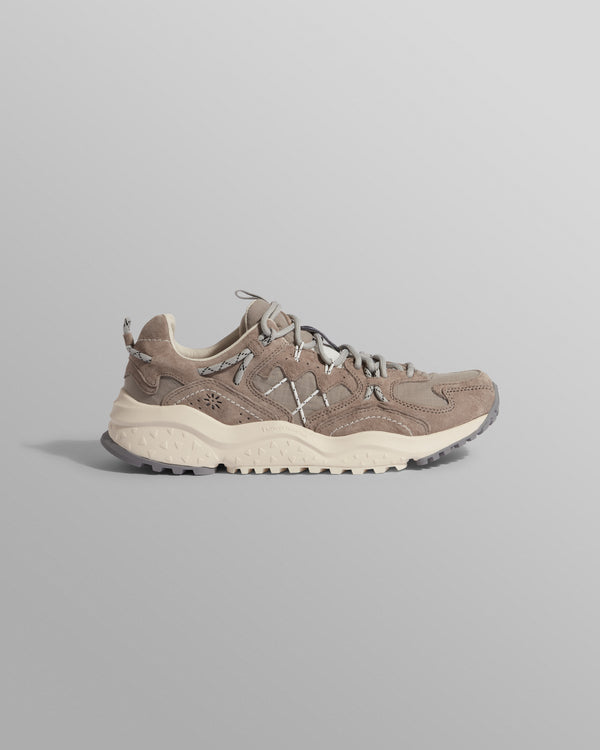 wax london men's Flower Mountain YAMABUSHI - Light Grey Suede And Nylon Trainers