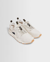 wax london men's Flower Mountain YAMANO 3 - Beige Suede And Cotton Cloth Trainers
