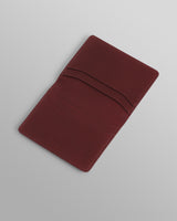 wax london men's Forbe - Cherry Retro Grain Leather Cardholder