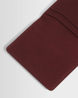 wax london men's Forbe - Cherry Retro Grain Leather Cardholder