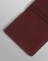 wax london men's Forbe - Cherry Retro Grain Leather Cardholder
