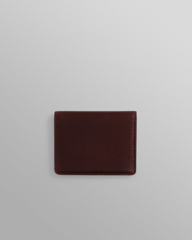 wax london men's Forbe - Cherry Retro Grain Leather Cardholder