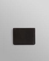 wax london men's Forbe - Dark Brown Retro Grain Leather Cardholder