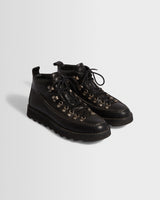 wax london men's Fracap - Black Calf Leather M60 Boots